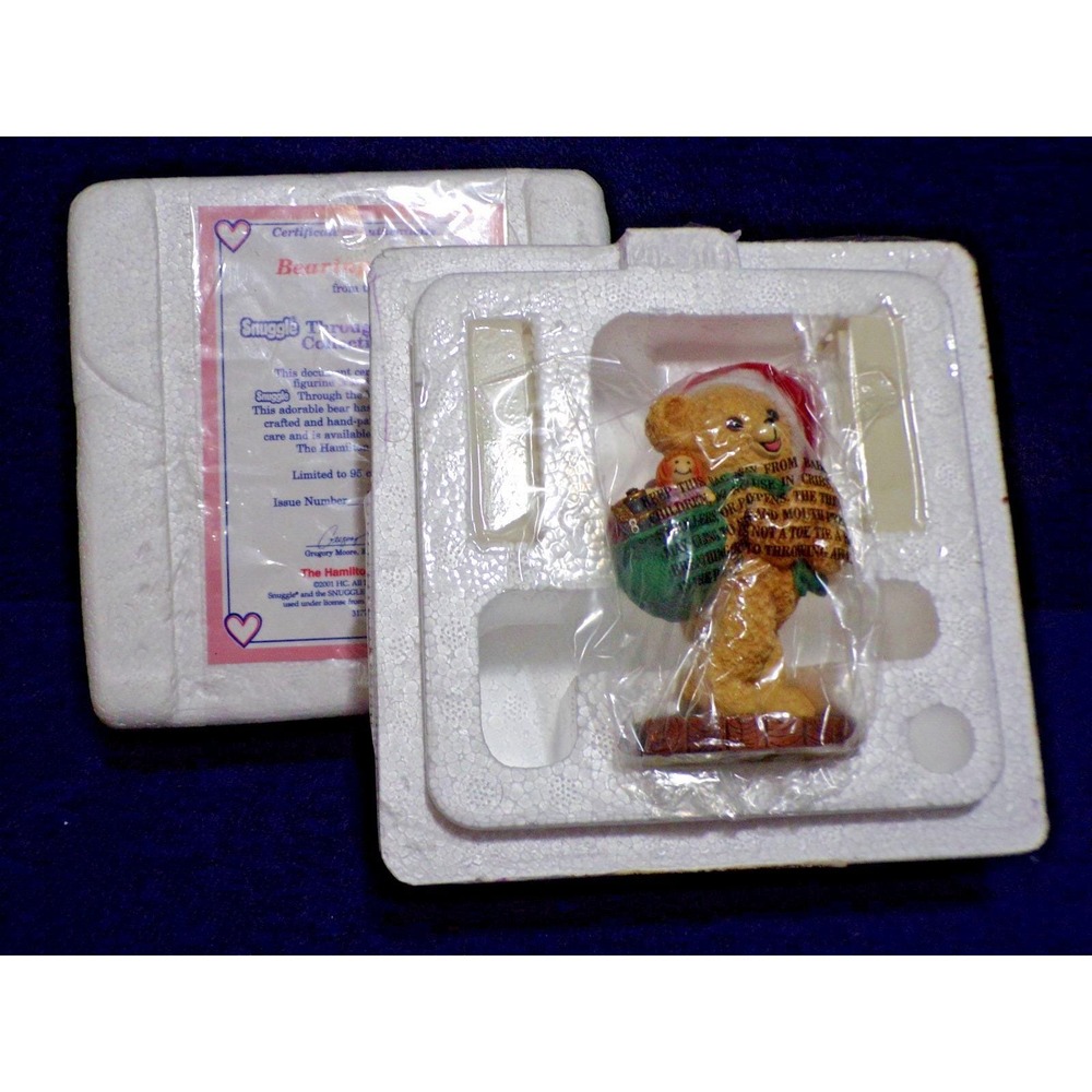 Snuggle Collectable  "Bearing Gifts" Teddy Bear 1102A Teddy Bear Figurine 2001